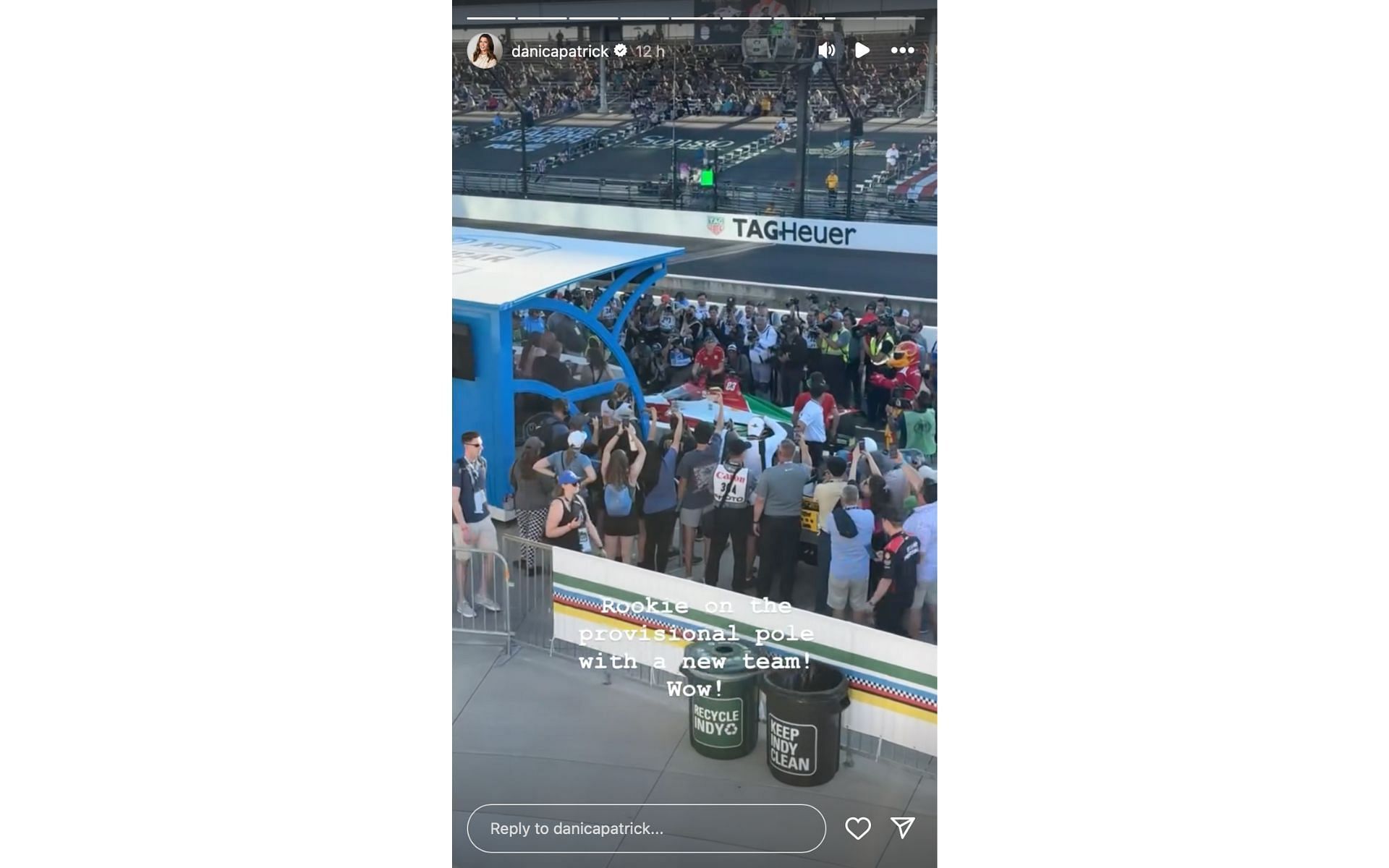 Danica Patrick's Instagram story on May 18 | Source: Instagram/@danicapatrick